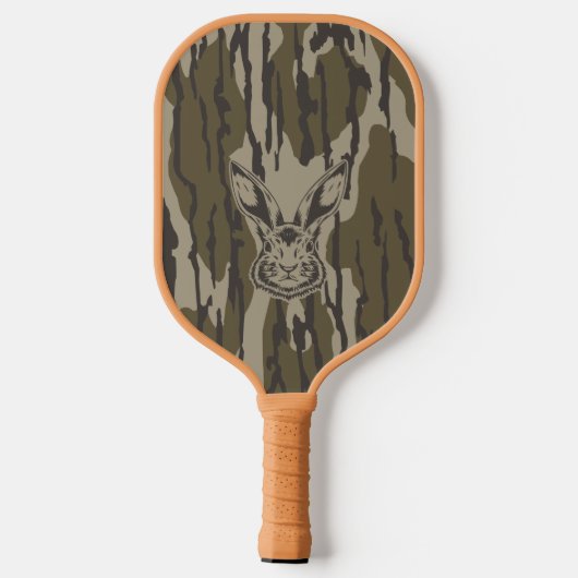 Camouflage in Bottomland Jagd Camouflage Kaninchen Pickleball Schläger (Rückseite)