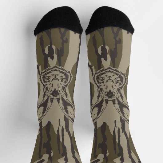 Camouflage in Bottomland Jagd Camouflage Kaninchen Socken (Oben)