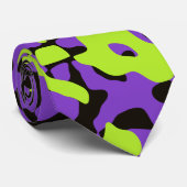 Camouflage in Lila Grün und Schwarz Krawatte (Gerollt)