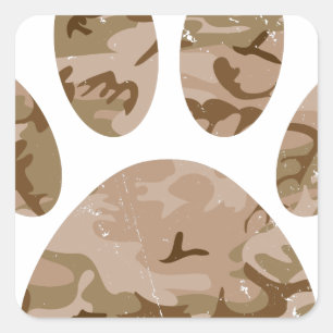 Camouflage in Not Quadratischer Aufkleber