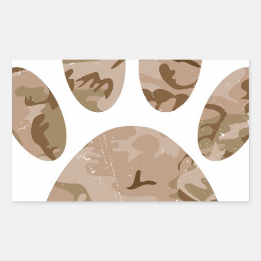 Camouflage in Not Rechteckiger Aufkleber (Vorderseite)