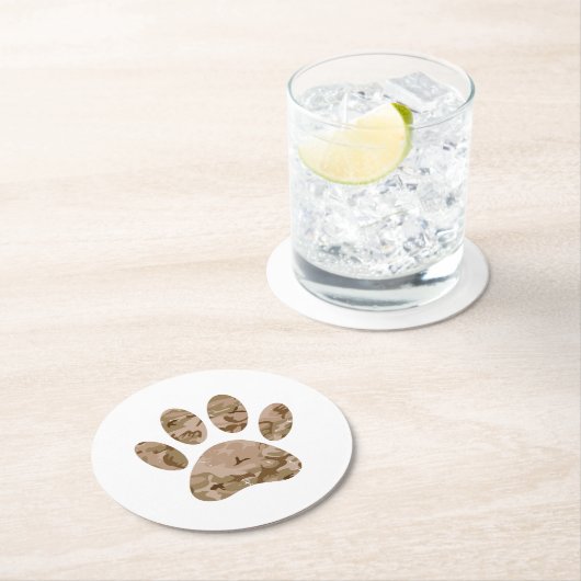 Camouflage in Not Runder Pappuntersetzer (Vor Ort)