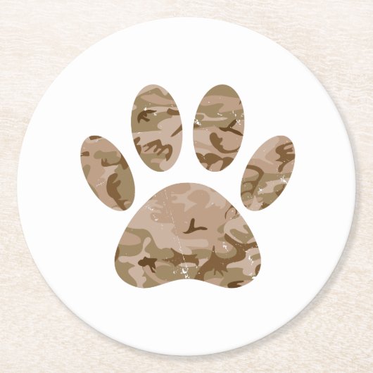 Camouflage in Not Runder Pappuntersetzer (Vorderseite)