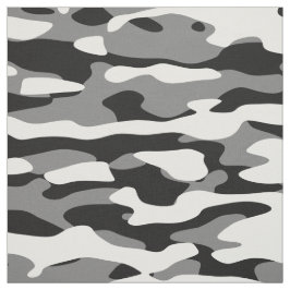 Camouflage in Schwarz, Weiß und Grau Stoff