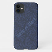 Camouflage iPhone Case in Navy HAMbWG iPhone Hülle (Rückseite)