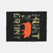 Camouflage Jagd auf den Grundurch Vintag Wildschwe Fleecedecke (Vorderseite (Horizontal))