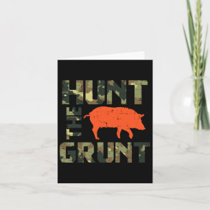 Camouflage Jagd auf den Grundurch Vintag Wildschwe Karte