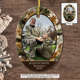 Camouflage Jagd ein Foto Custom Personalisiert Keramik Ornament
