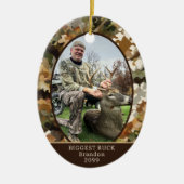 Camouflage Jagd ein Foto Custom Personalisiert Keramik Ornament (Vorne)