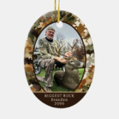 Camouflage Jagd ein Foto Custom Personalisiert Keramik Ornament (Hinten)