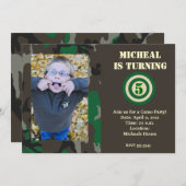 Camouflage Jagd Einladung (Vorne/Hinten)