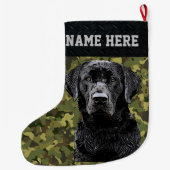 Camouflage Jagd Hunde Haustier oder Jäger Große We Großer Weihnachtsstrumpf (Rückseite)