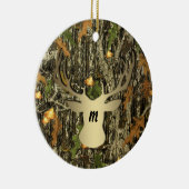 Camouflage-Jagd-Rotwild-Monogramm-Verzierung Keramikornament (Rechts)