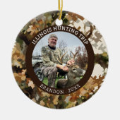 Camouflage Jagen Ein Foto Personalisiert Keramik Ornament (Vorne)