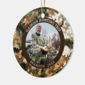 Camouflage Jagen Ein Foto Personalisiert Keramik Ornament (Links)