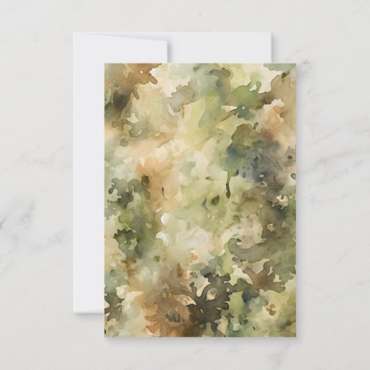 Camouflage Jagen Kinderduschbücher für Kinder Einladung (Rückseite)