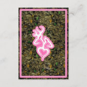 Camouflage Jagen Rosa Gewohnte Hochzeitrichtung Begleitkarte (Rückseite)