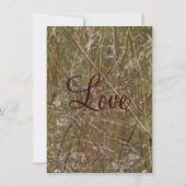 Camouflage Jagen Vintages Papier Hochzeitseinladun Einladung (Rückseite)