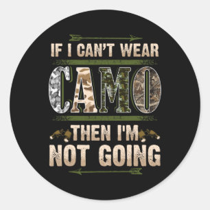 Camouflage Jäger auf der Jagd Buck Deer Country Re Runder Aufkleber