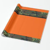Camouflage-Jäger-orange Verpackungs-Papier Geschenkpapier (Ungerollt)