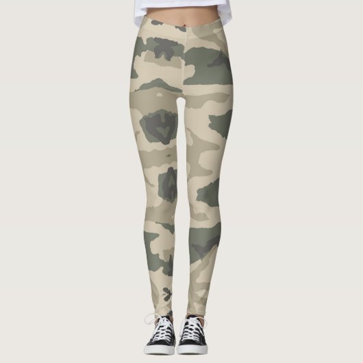 Camouflage Jah Army Jungle - Power Yoga Leggings (Vorderseite)