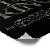 Camouflage Jesus ist König Shirt Christlich Jungen Poster (Ecke)