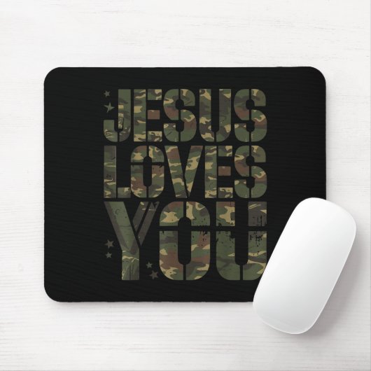 Camouflage Jesus Lieben Sie Teen Girl Funny Christ Mousepad (Mit Mouse)
