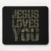 Camouflage Jesus Lieben Sie Teen Girl Funny Christ Mousepad (Vorne)