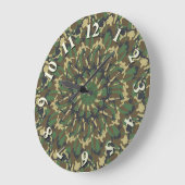Camouflage Kaleidoskop Große Wanduhr (Winkel)