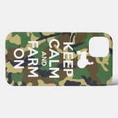 Camouflage Keep Calm and Farm On Case-Mate iPhone Hülle (Rückseite (Horizontal))