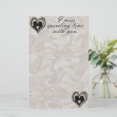 Camouflage Kissing Couple Vermisst Sie Briefpapier (Stehend Vorderseite)