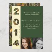 Camouflage-Klasse von Abschluss-Einladung 2014 Einladung (Vorne/Hinten)