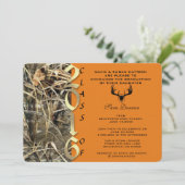 Camouflage-klassische elegante Abschluss-Einladung Einladung (Stehend Vorderseite)