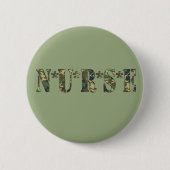 Camouflage-Krankenschwester-Knopf Button (Vorderseite)