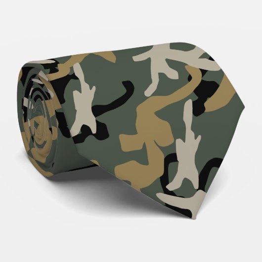 Camouflage Krawatte (Gerollt)