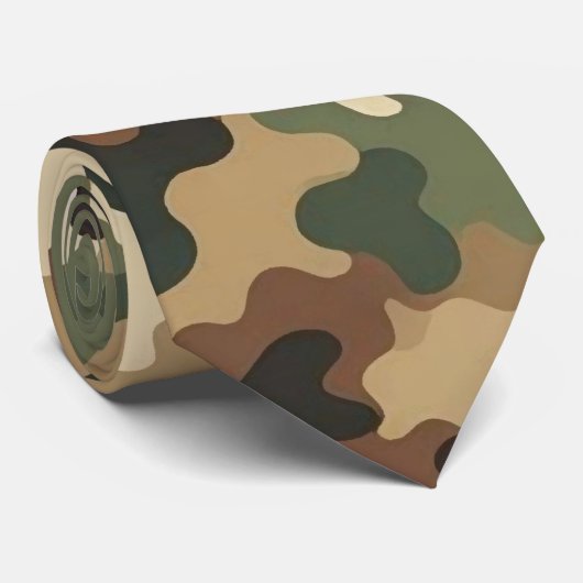 Camouflage Krawatte (Gerollt)
