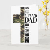 Camouflage Kreuz: Stärke eines Vaters Karte (Gelbe Blume)