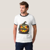 Camouflage Kürbislaterne Veteran Halloween Men Pum T-Shirt (Vorne ganz)