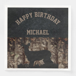 Camouflage Land Jagd zum Geburtstag Napkins Serviette