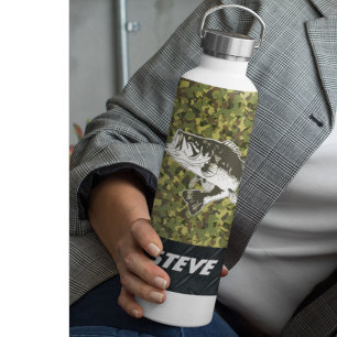 Camouflage Largemouth Bass Name Sportboot Trinkflasche