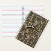 Camouflage Leopard Bow Ribbon Jagd Frauen Notizblock (Innen)