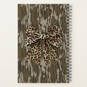 Camouflage Leopard Bow Ribbon Jagd Frauen Notizblock (Rückseite)