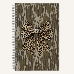 Camouflage Leopard Bow Ribbon Jagd Frauen Notizblock