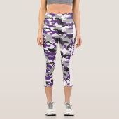 CAMOUFLAGE LILA GRL POWER CAPRI LEGGINGS (Vorderseite)
