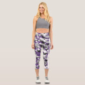 CAMOUFLAGE LILA GRL POWER CAPRI LEGGINGS (Vorderseite)
