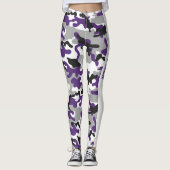 Camouflage Lila GRL Power Leggings (Vorderseite)