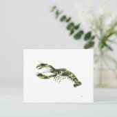Camouflage Lobster-Silhouette Postkarte (Stehend Vorderseite)