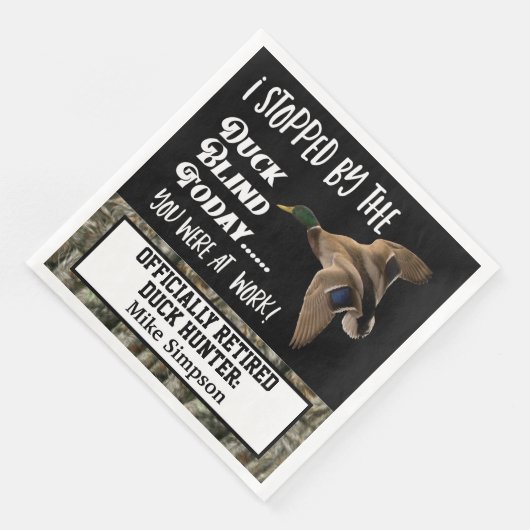 Camouflage Mallard, Herren-Enten-Jagd-Party Serviette (Ecke)