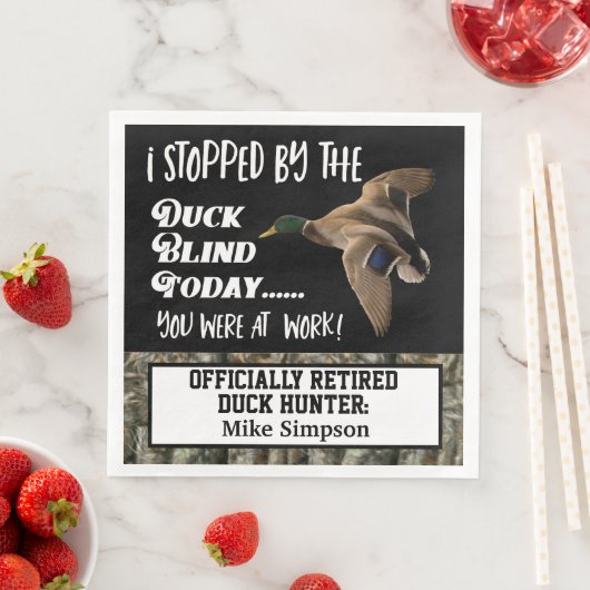 Camouflage Mallard, Herren-Enten-Jagd-Party Serviette (Beispiel)