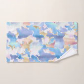 Camouflage Metallic Pink Blue Gold Abstrakt Badhandtuch Set (Handtuch)